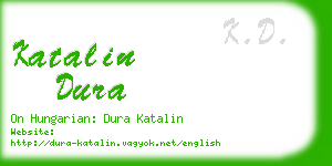 katalin dura business card
